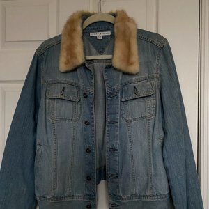VINTAGE 90s TOMMY HILFIGER JEANS DENIM FADED DISTRESSED JACKET